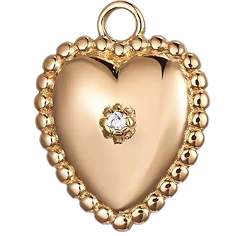 Beaded Heart Charm
