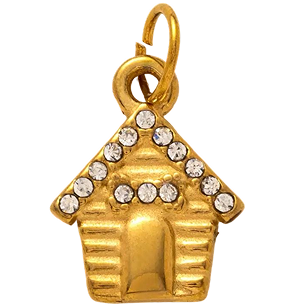 Crystal Dog House Charm