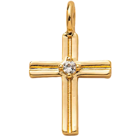 Crystal Cross Charm