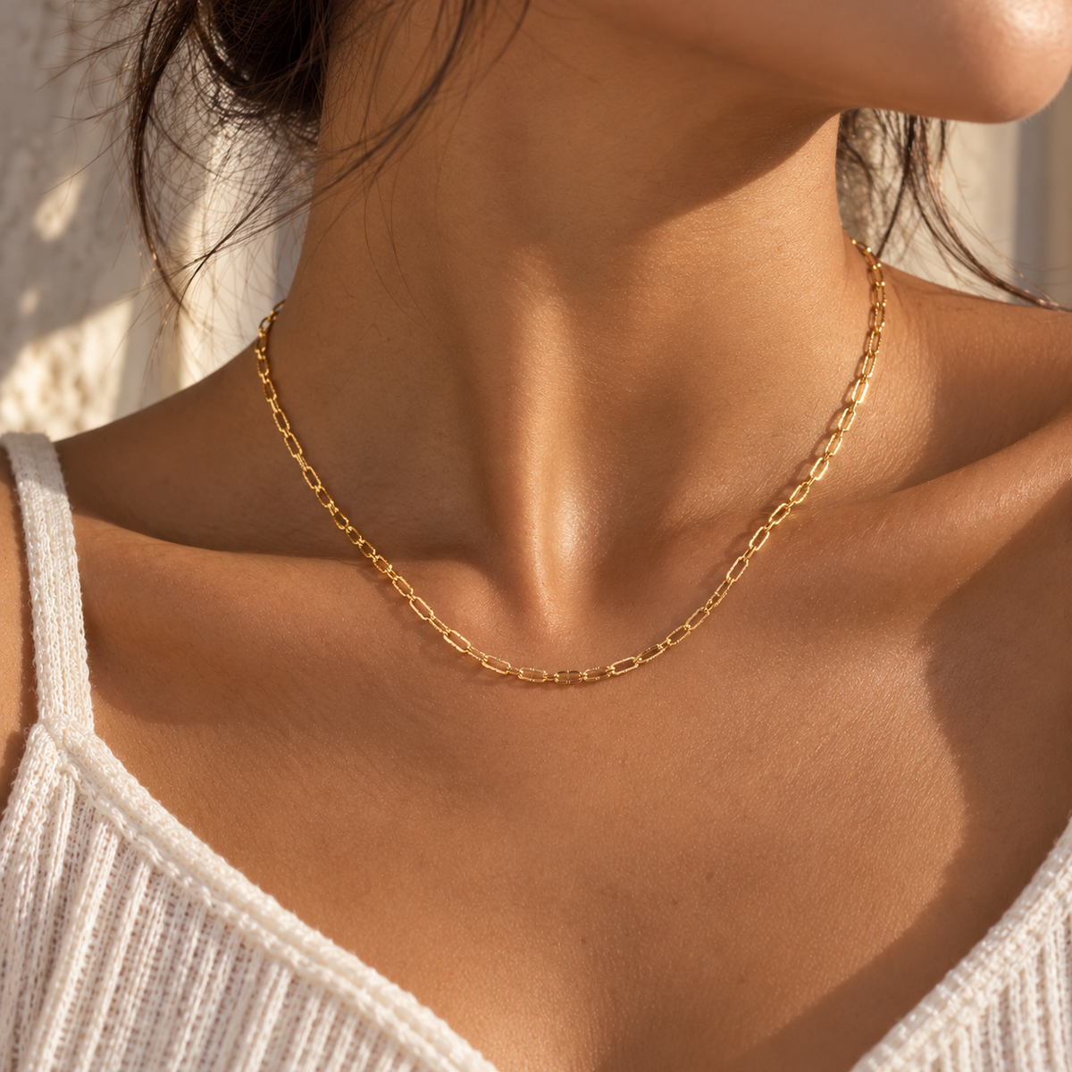 BYO Necklace - Golden Whisper — 18K Gold-Plated Fine Chain