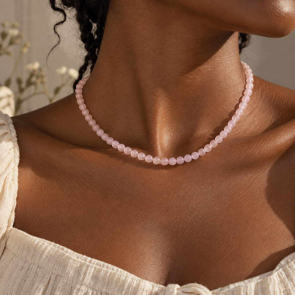BYO Necklace - Rosy Haze 6mm