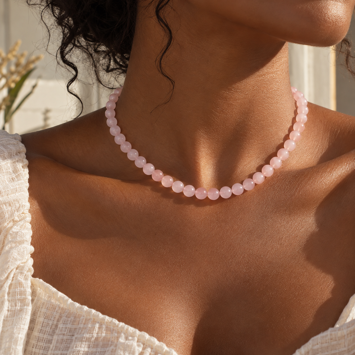 BYO Necklace - Rosy Haze 8mm
